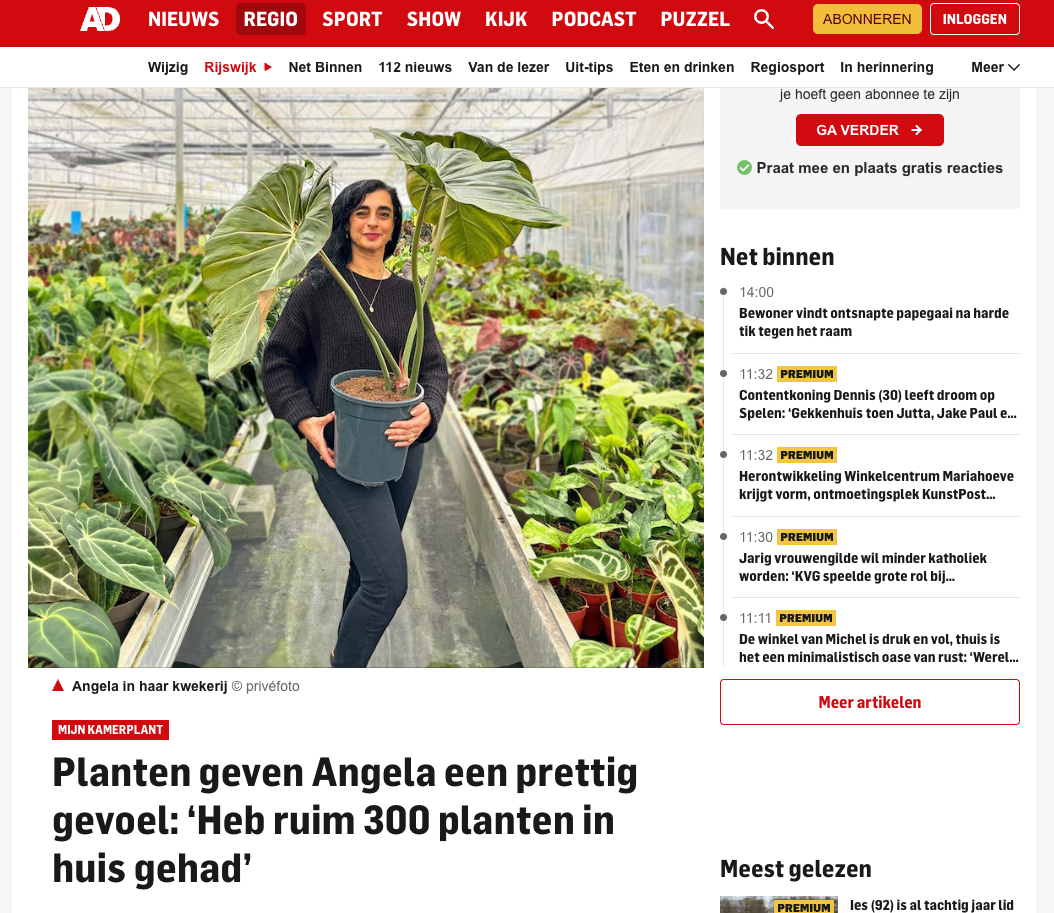 Angela in de krant!