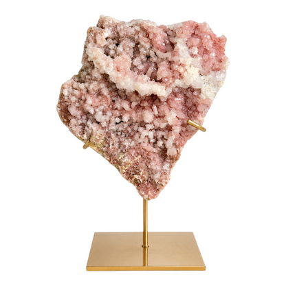 Roze Amethist Op Standaard Goud - 22