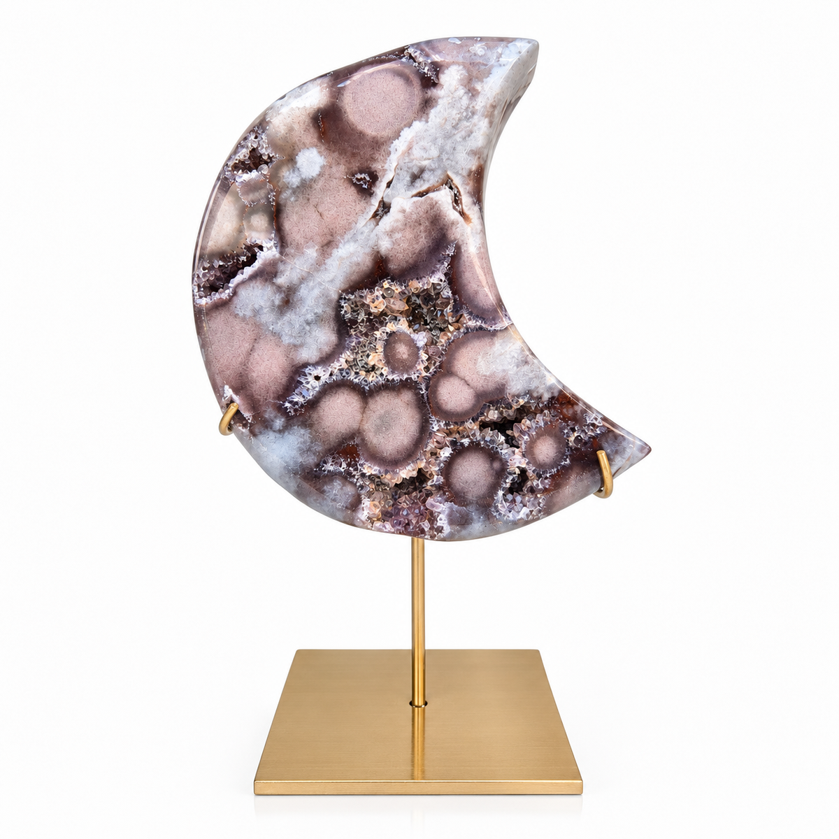 Roze Amethist Druzy Maan - 34