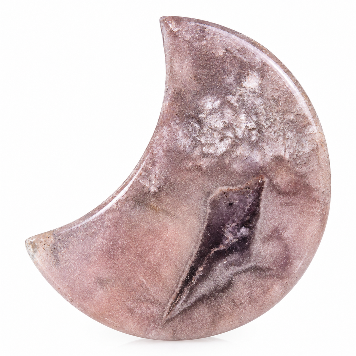 Roze Amethist Druzy Maan - 35