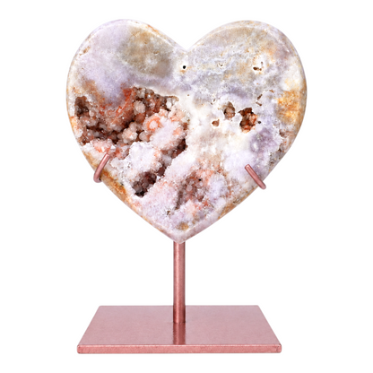 Roze Amethist Druzy Hart - 10