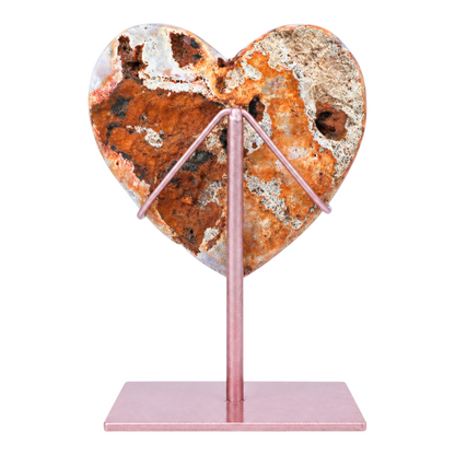 Roze Amethist Druzy Hart - 10