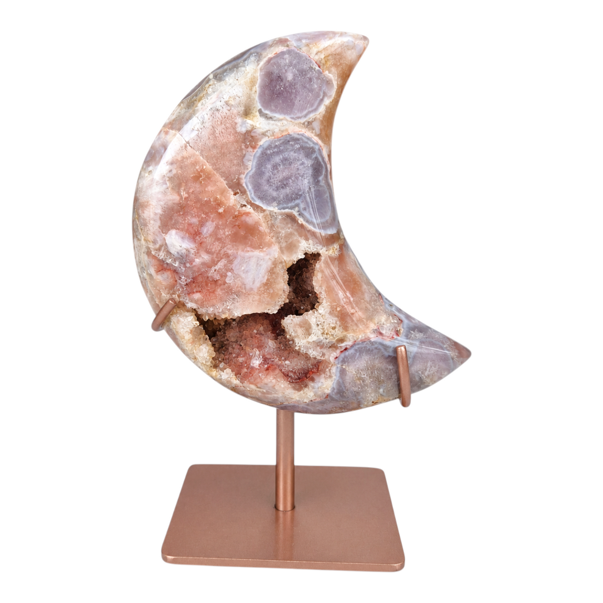 Roze Amethist Druzy Maan - 44