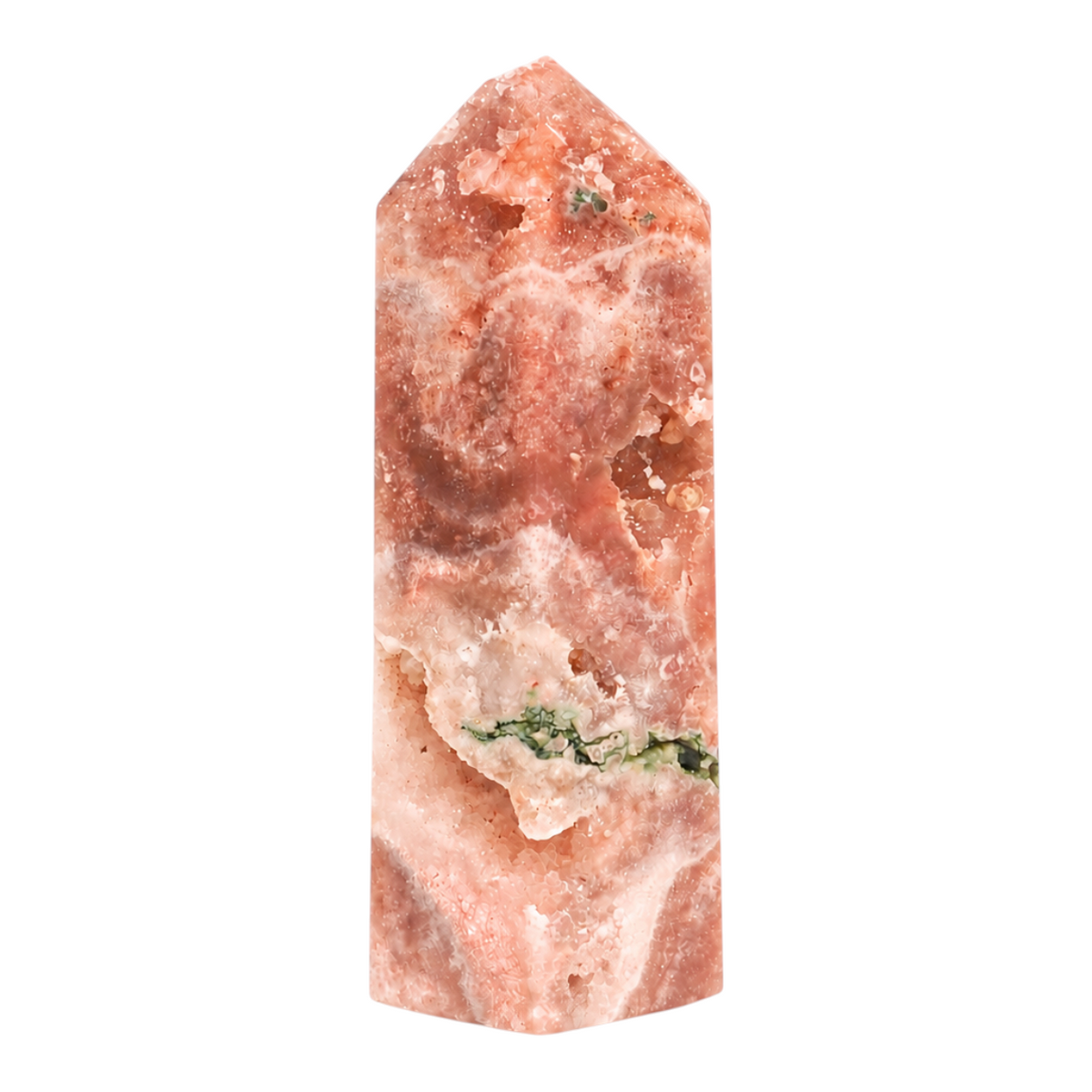 Roze Amethist Toren met Bloemagaat - 4