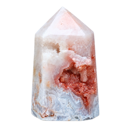 Roze Amethist Toren met Druzy Geode - 11