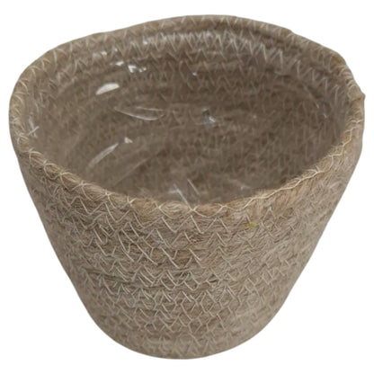 Jute-Pflanztopf mit Schutzschicht