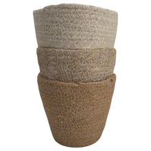 Jute plant pot with protective layer