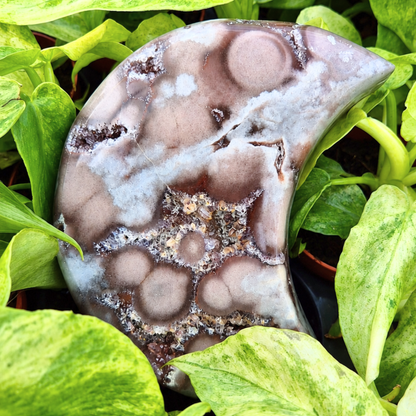 Roze Amethist Druzy Maan - 34